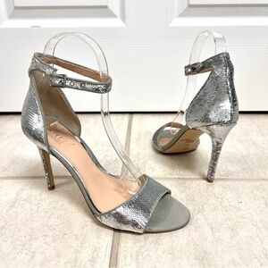 JEWEL BADGLEY MISCHKA Lorraine Womens Dressy sandals Ankle Straps sequins 7.5M